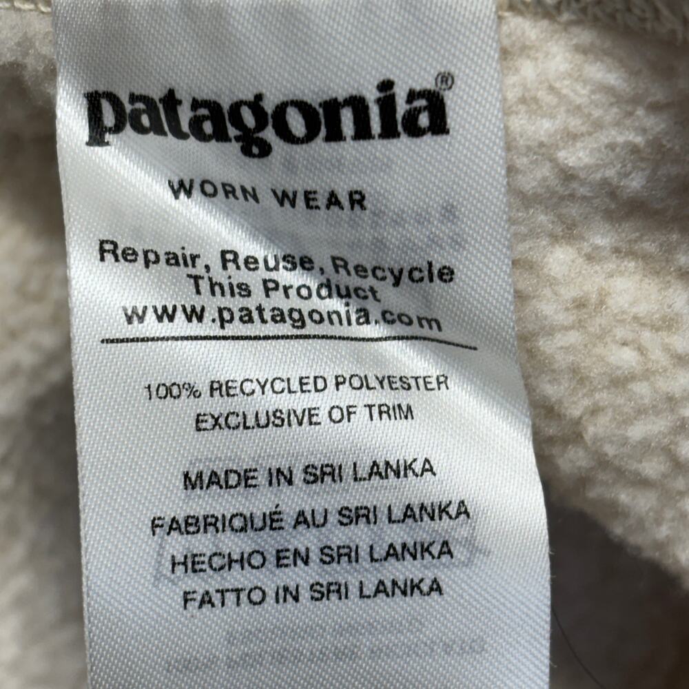 Patagonia Better Sweater Jacket Medium Women Beige 1/4 Zip Fleece Hiking 25618 - Picture 6 of 11